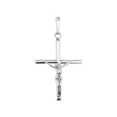 Утонченный серебряный Католический крест с распятием, покрытие родий