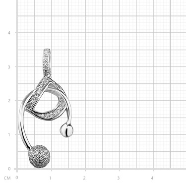 Серебряная женская подвеска 