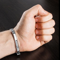 Браслет на руку,Серебро,с вставкой Без вставок,с замком Карабинный,РОССИЯ