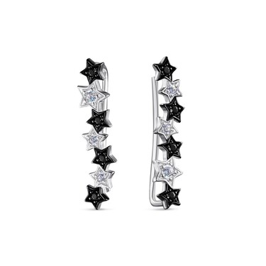 Серебряные серьги каффы 