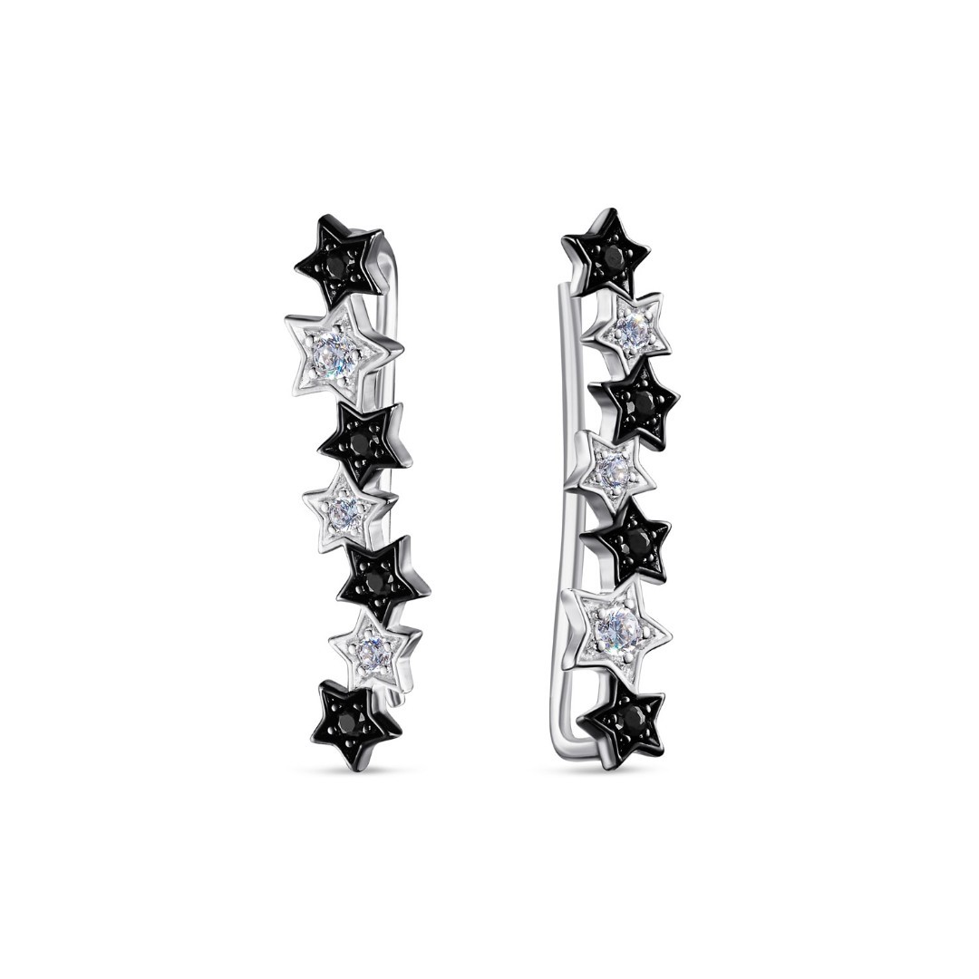 Серебряные серьги каффы