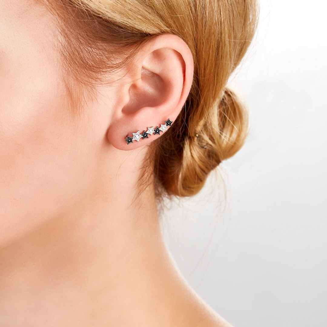 Серебряные серьги каффы