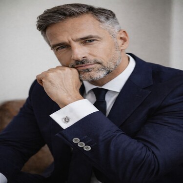 Серебярные запонки ЗС 210