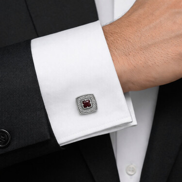 Серебярные запонки ЗС 204