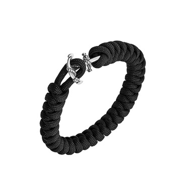 Браслет из паракорда с серебряным замком Якорь, ширина 1,2 см