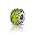 Шарм,Перлина,Серебро,с вставкой Синтетический кварц Зеленая цвета,РОССИЯ