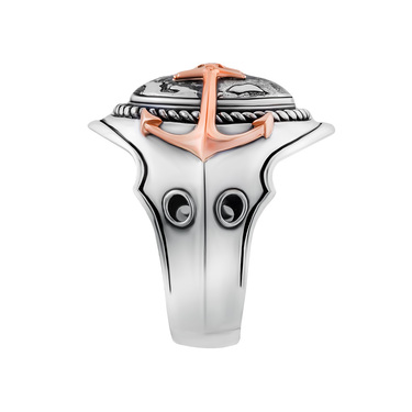 Серебряный перстень с с золотой накладкой 