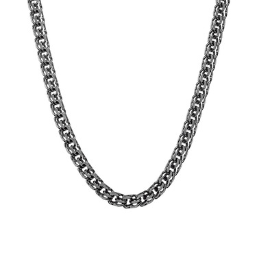 Серебряная цепочка плетение бисмарк, покрытие оксидом, ширина 5 мм