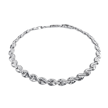 Серебряный женский браслет, плетение Ролекс, родий, ширина 6,1 мм