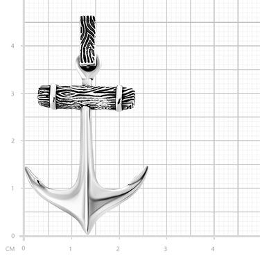 Подвеска мужская серебряная большая 