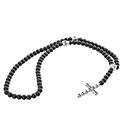 Четки,Бусы,Колье,Серебро,Шунгит,с вставкой Фианит Черная цвета,РОССИЯ