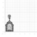 Подвеска,Кулон,Нательная иконка,Нательный образок,Серебро,с вставкой Эмаль,УКРАИНА