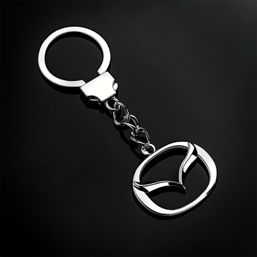Серебряный брелок автомобилиста Mazda