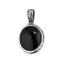 подвеска,амулет,Оберег,Талисман,Кулон,Тотем,Серебро,с вставкой Агат натуральный Черная цвета,РОССИЯ