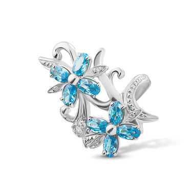 Серебряное женское кольцо 