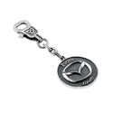 Серебряный брелок автомобилиста Mazda, чернение Сувенир,Брелок,Серебро,с замком Карабинный,РОССИЯ