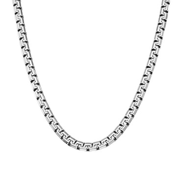 Серебряная цепочка, плетение Сколоченный якорь, родированая, ширина 5 мм