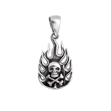 Подвеска серебряная байкерская 