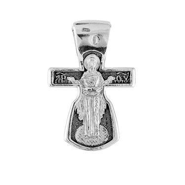 Серебряный православный крестик с чернением