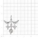 Серебряная подвеска с фианитами и родием, Весы Подвеска,Кулон,Талисман,Амулет,Оберег,Тотем,Серебро,с вставкой Фианит Белая цвета,РОССИЯ
