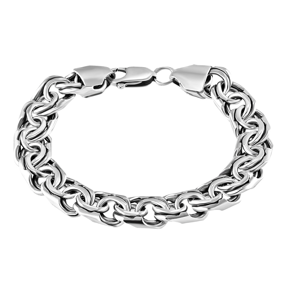 Браслет на руку,Серебро,с вставкой Без вставок,с замком Карабинный,ИТАЛИЯ