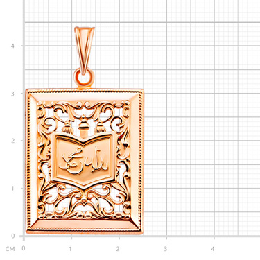 Серебряная подвеска мусульманская в позолоте