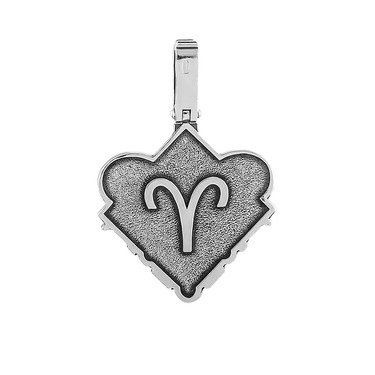 Серебряная подвеска с чернением стим-панк знак зодиака Овен