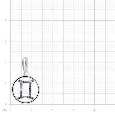 Серебряная подвеска с голубыми нанотопазами 
