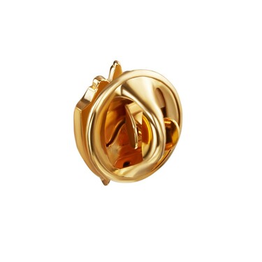 Серебряный значок ФСБ России, эмаль, позолота