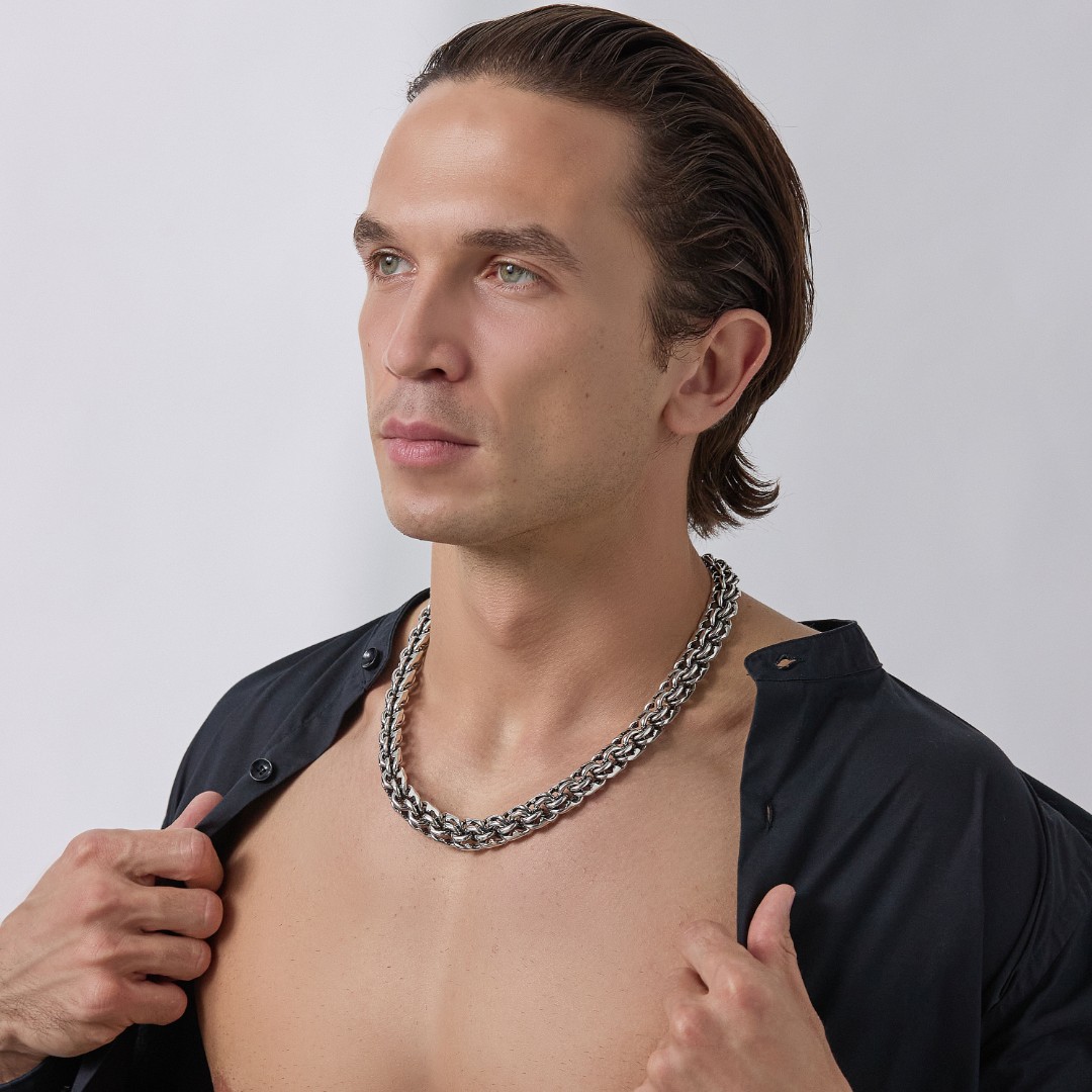 Цепочка на шею,Серебро,с замком Коробочка,РОССИЯ