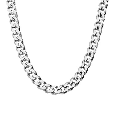 Серебряная цепь мужская, плетение панцирь, ширина 0,7 см