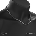 Цепочка на шею,Серебро,с замком Карабинный,РОССИЯ