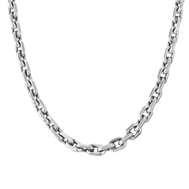 Серебряная цепь, плетение якорное, ширина 5,2 мм