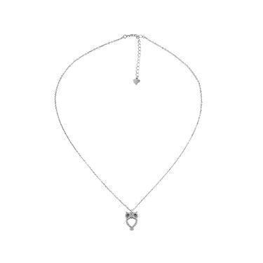 Серебряное женское колье-цепочка с подвеской 