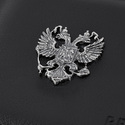 Зажим для купюр / денег в черной кожаной обложке с серебряной вставкой Герб РФ, чернение Зажим для денег,Серебро,Натуральная кожа,с вставкой Серебряная вставка Серебряный цвета,РОССИЯ