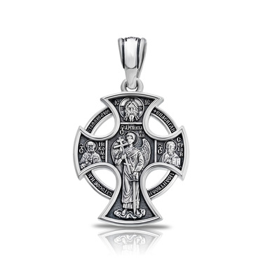 Серебряный православный крест, чернение