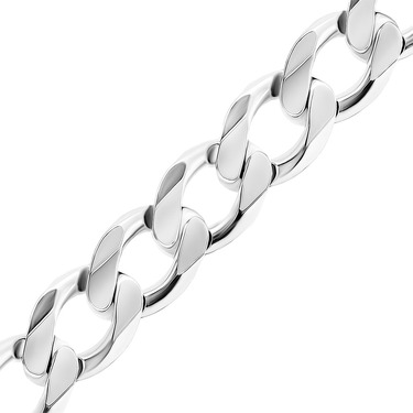 Широкая серебряная мужская цепь, плетение Панцирь с родием, более 200 грамм, ширина 1,5 см