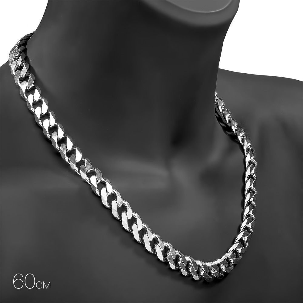 Серебряную цепочку мужскую на шею толстую