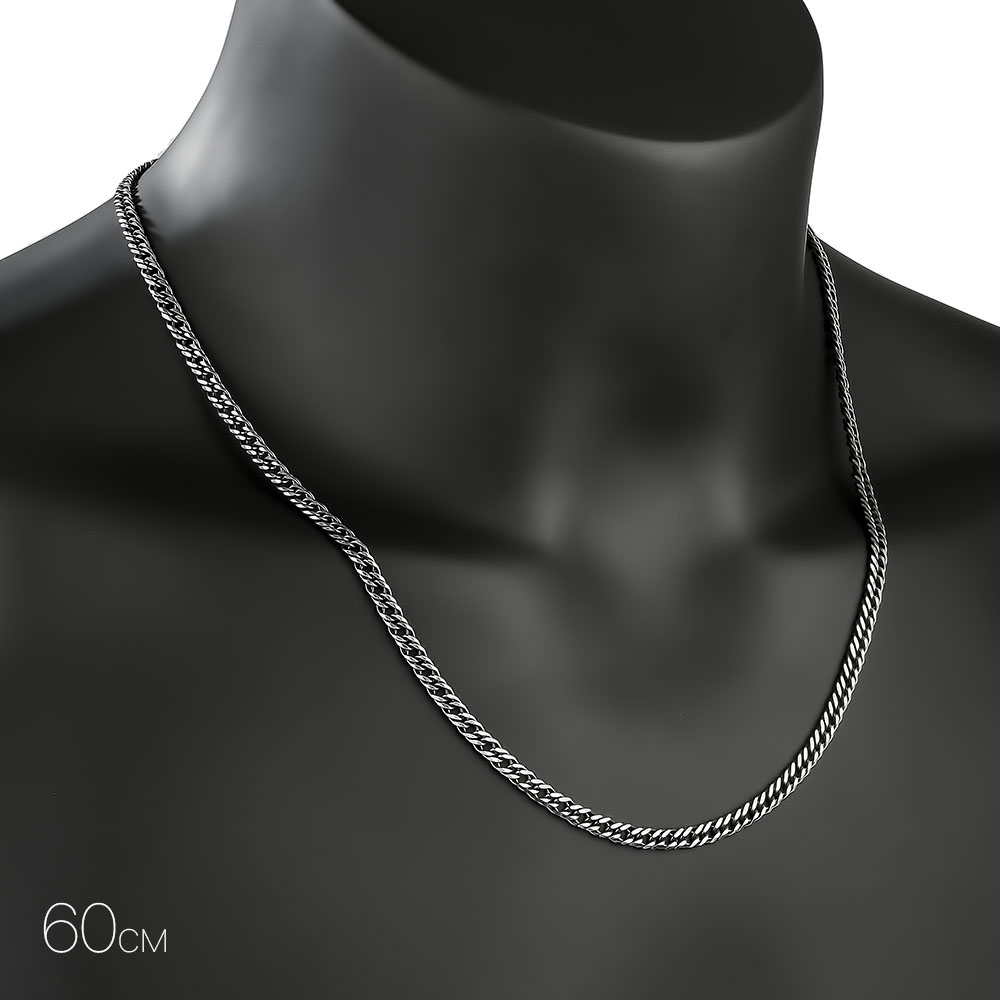 Цепочка на шею,Серебро,с замком Карабинный,ИТАЛИЯ