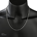 Серебряная цепь, плетение ручной бисмарк покрытие оксид, ширина 3,6 мм Цепочка на шею,Серебро,с замком Карабинный,РОССИЯ