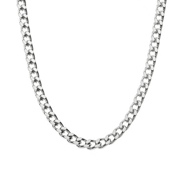 Серебряная цепочка плетение панцирное, покрытие родием, ширина 5 мм