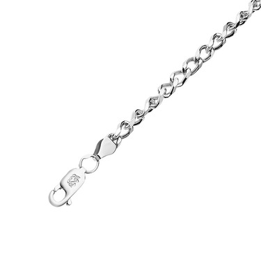 Серебряная цепочка, плетение Панцирное , покрытие родием, ширина 4,5 мм