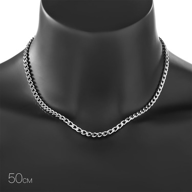 Серебряная цепочка, плетение Панцирное , покрытие родием, ширина 4,5 мм