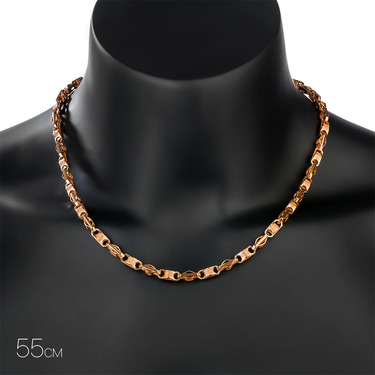 Серебряная мужская литая цепь Спаси и сохрани, покрытие позолотой, ширина 6 мм