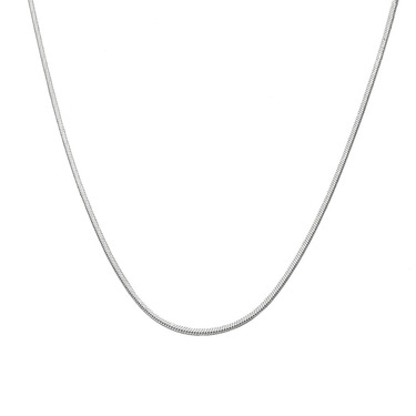 Серебряная цепочка, плетение снейк квадратный с лазерной насечкой, покрытие родий, ширина 1,1 мм