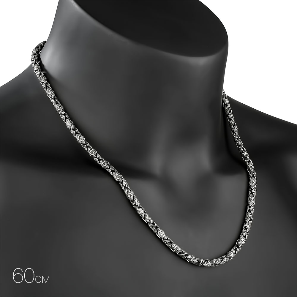 Цепочка на шею,Серебро,с замком Карабинный,РОССИЯ