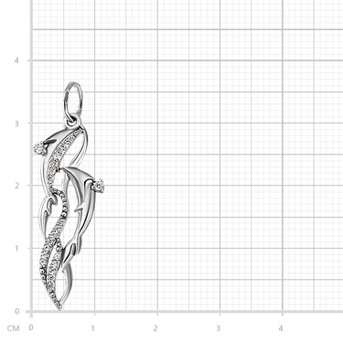 Серебряная женская подвеска 