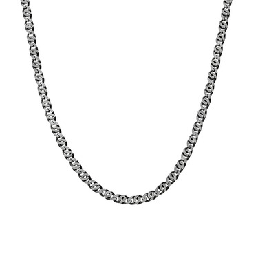 Серебряная цепочка плетение птичий глаз с чернением, ширина 3,1 мм