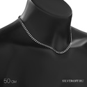 Серебряная цепочка плетение панцирь с чернением, ширина 5 мм Цепочка на шею,Серебро,с замком Карабинный,РОССИЯ