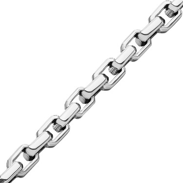 Серебряная цепь, плетение якорное, ширина 4,3 мм